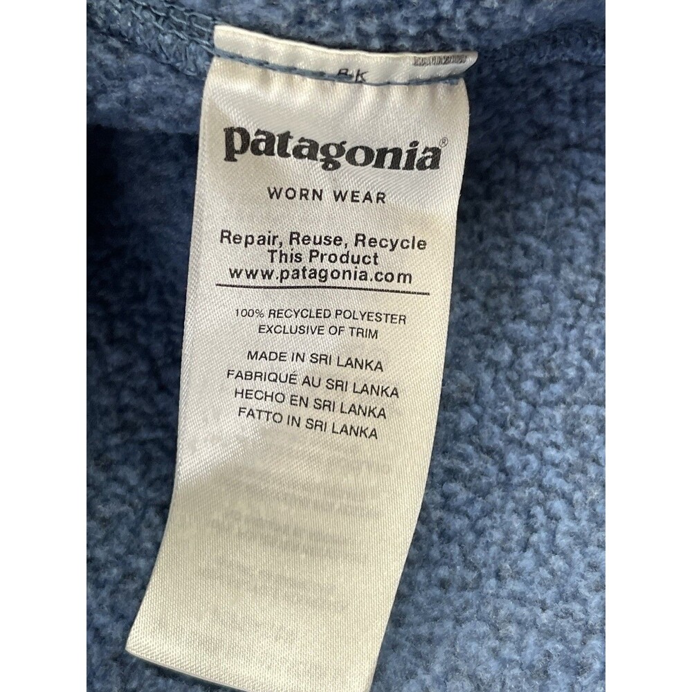 Patagonia Women's Large Better Sweater 1/4 Zip Barnacle Blue Pullover Fleece - Picture 8 of 9
